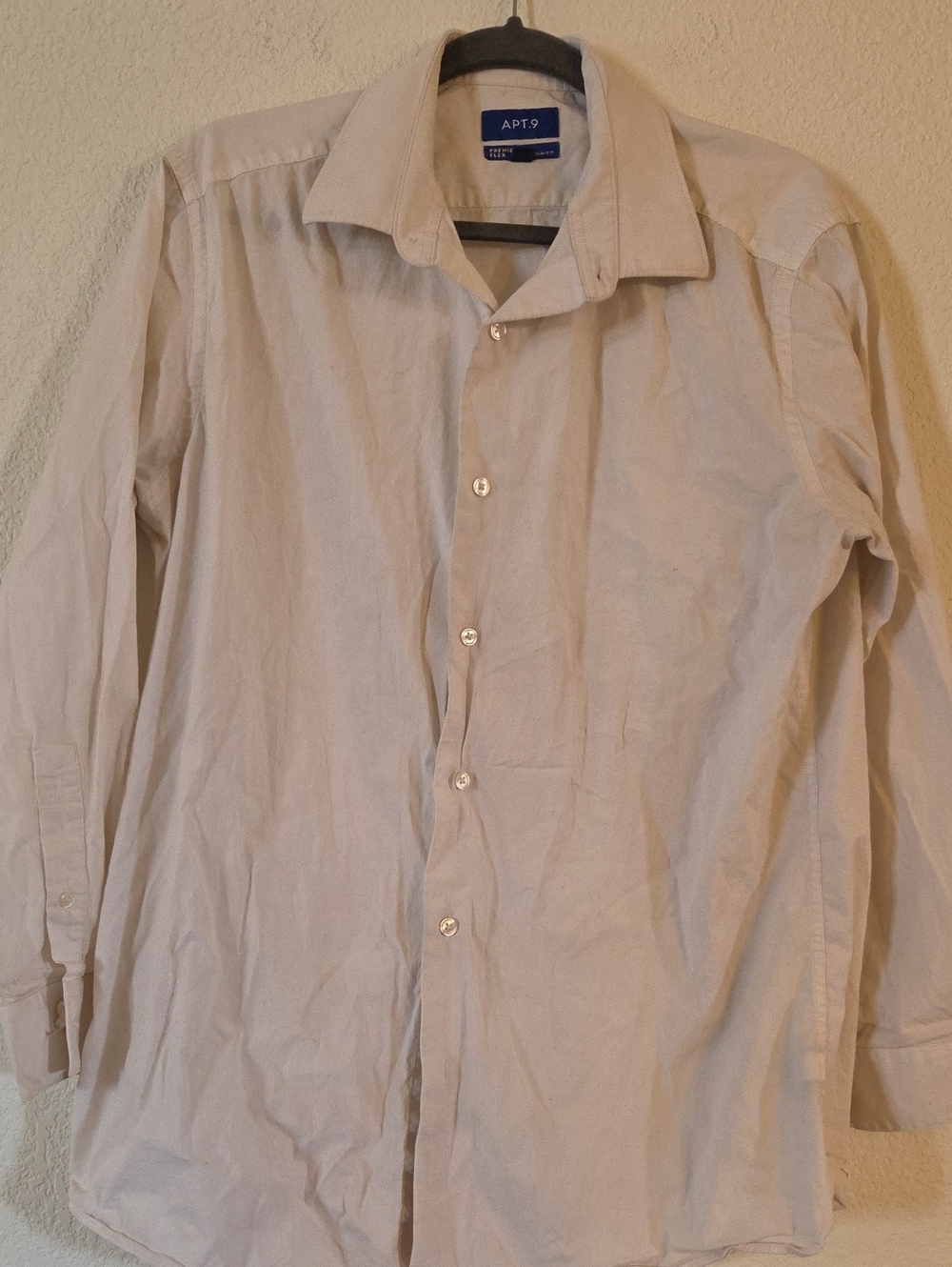 Apt. 9 Men's Long-Sleeve Dress Shirt in Light Beige